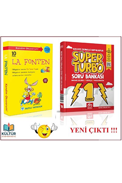 Mavi Tebeşir Yayınları 1. Sınıf La Fonten Hikaye Seti (10 Kitap) & Süper Turb...