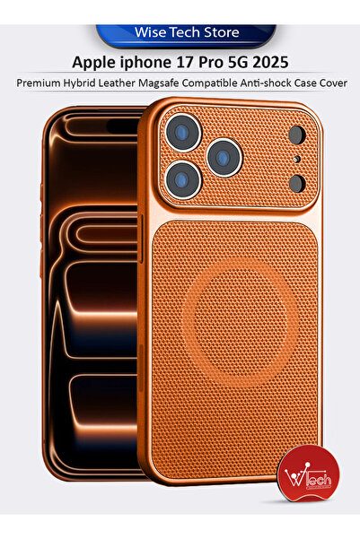 Wtech Apple iphone 17 Pro 5G 2025 Premium Hybrid Leather Magsafe Compatible A...