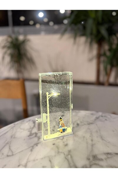 Store Romantik Sevgililer Tasarımlı Sokak Lambası Kar Küresi 17x10cm Ve Parma...