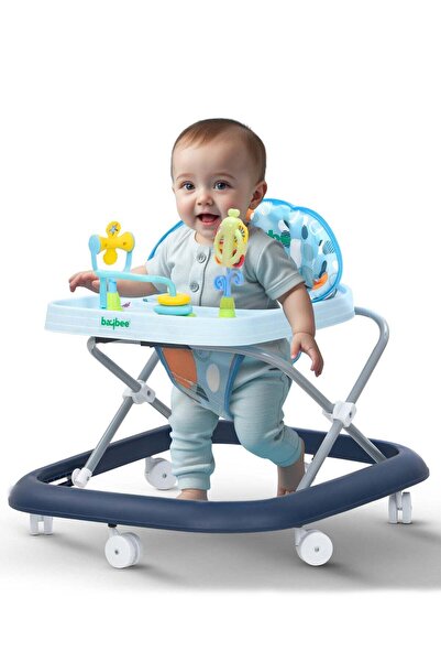 BAYBEE مشاية أطفال Elzo للأطفال مع ارتفاعين قابلين للتعديل و4 مقاعد قابلة للت...