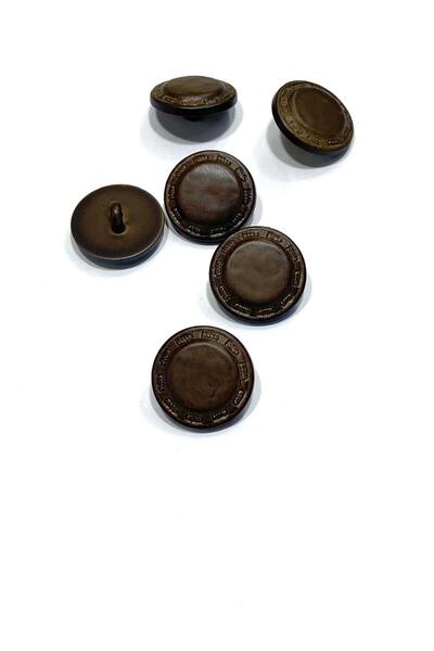 karantuhafiye Jacket Vest Button Italian Button / D Leather-Look / Light Brow...