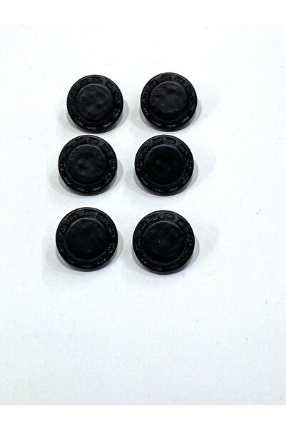 karantuhafiye زر سترة إيطالي / D مظهر جلدي / أسود / طقم من 6 قطع / 2 سم