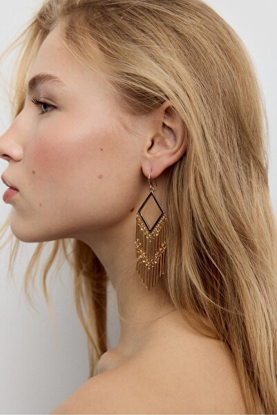 Stradivarius Baklava şeklinde sallantılı küpe