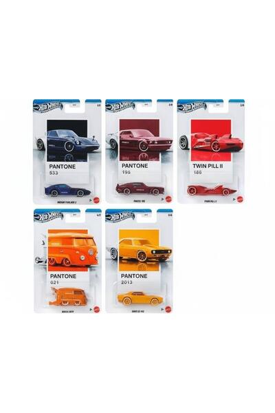 HOT WHEELS Pantone Serisi 5’li Set | Özel Renk Temalı Koleksiyon Arabaları | ...