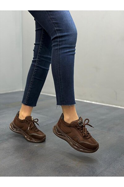 DİVA Jelly Kahve Paraşüt Kumaş Kadın Spor Ayakkabı