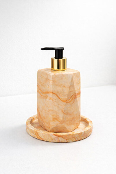 AVZEMA HOME Beton Banyo Mutfak Ev Dekorasyon Dekoratif Sıvı Sabun Sabunluk Ak...