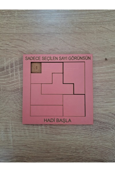 YILDIZ HOBİM Ahşap Zeka Oyunu Renkli Sayı Bulmacası