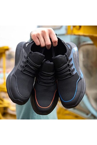 OEM Pantofi de protectie Extravaganza, negru/albastru, bombeu metalic