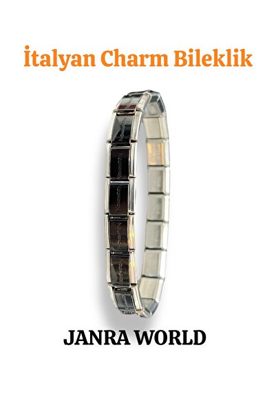 JANRA WORLD Italian Charm Bracelet – Stainless Steel, Fits Any Wrist