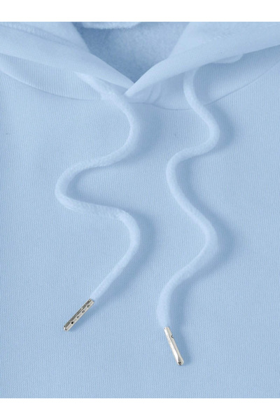 Baycombine35 Moda Unisex 3 İplik Ş Fleece-Lined Print Detailed K Hooded Sweatshirt