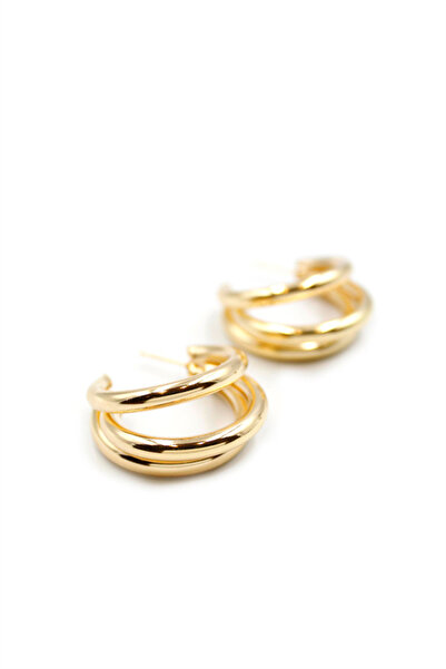 toyigoo Triple hoop earrings - large size - gold