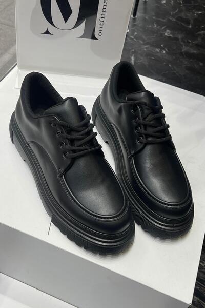 OUTFİT MAN Bağlamalı Makosen Ayakkabı Siyah