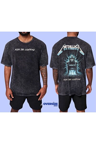 RİSE Metallica Washed Oversize T-Shirt