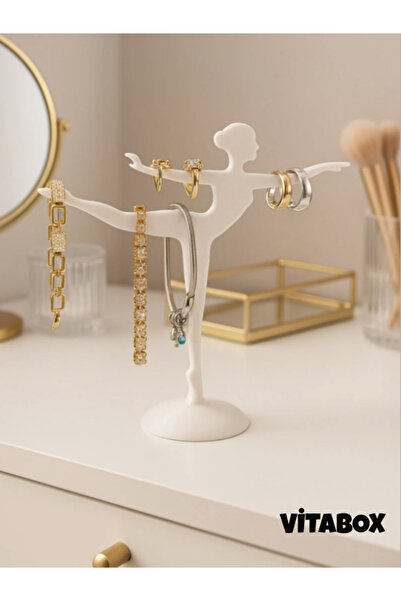 GLOWİFY PRİME Vitabox Dekoratif Balerin Tasarımlı Takı Standı, Düzenleyici, Y...