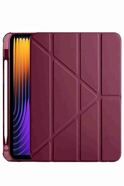 Lenovo M11 (TB-330FU - TB-330XU) Uyumlu Kapaklı Kılıf Çoklu Stand & Kalem Bölmeli Pu Tablet Kılıfı