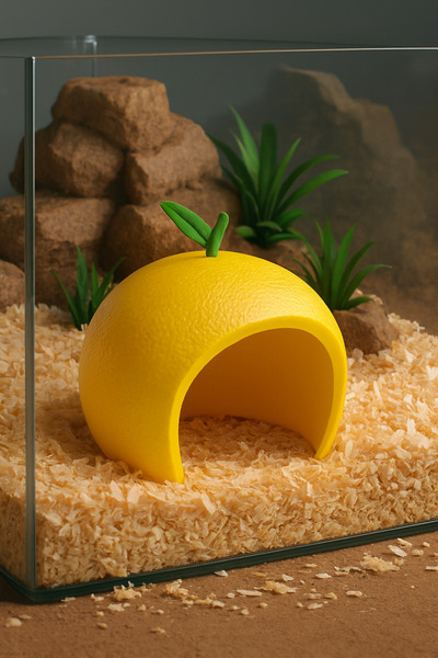 H×UUNG Hamster Yuvası ( Limon Şeklinde ) Hasmster Evi Hamster Kafesi için Dek...