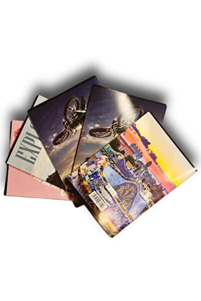 Aro Set of 5 A4 Notebooks, 60 Pages - Mathematics, for School and Office