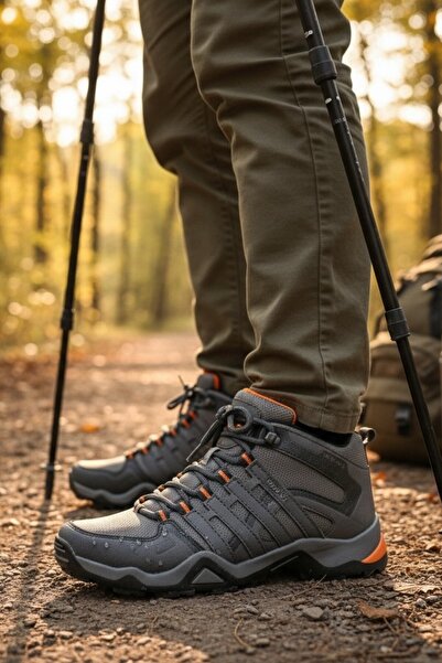 enoch حذاء إينوخ الرجالي باللون البرتقالي المدخن المقاوم للماء للرحلات الخارج...