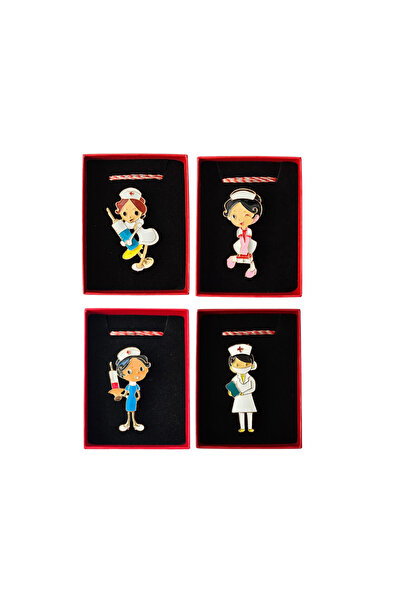 Abundo Set of 4 martisor brooches Mrs. Doctor