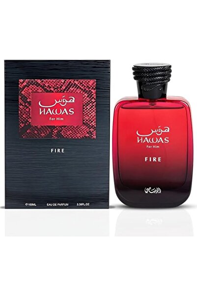 Rasasi عطر هوس فاير للرجال من الرصاصي، 100 مل - او دى بارفان