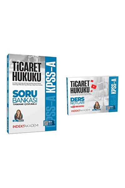 İndeks Akademi KPSS A Grubu Ticaret Hukuku Soru Bankası ve Ders Notları Seti ...