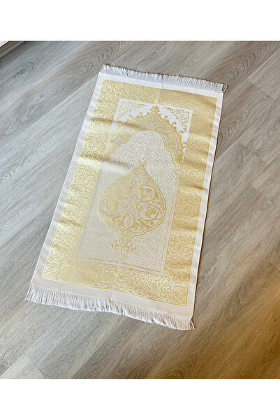 LenaToptan Patterned Fringed Gift Taffeta Ottoman Prayer Rug