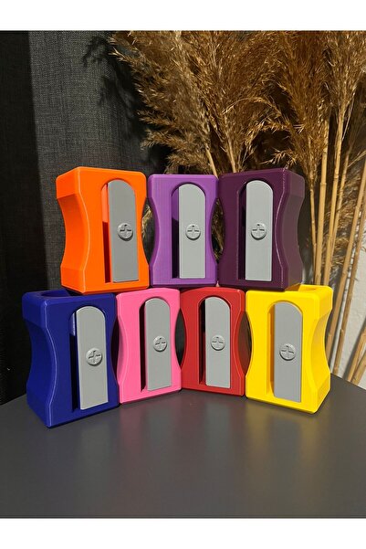 Kalemtıraş Tasarımlı Dekoratif Masaüstü Kalemlik PEMBE