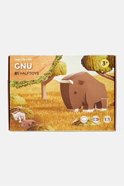 Halftoys Baby Cows 3D Magnetic Puzzle, Brown Combo