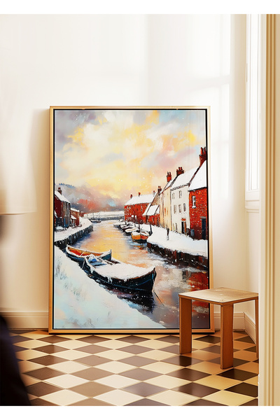 ARTHOUSECOLLECTIVE Evening in Winter - Landscape Poster Collection - Frameles...