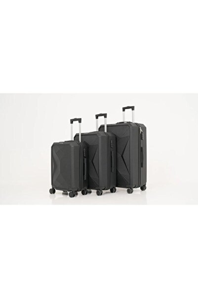 Levelo ABS Set of 3 Travel Luggage with Combination Lock, Double Wheels & Scale