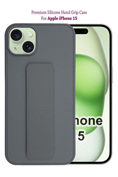 Generic Premium Silicone Magnetic Hand Grip Case Cover for Apple iPhone 15 - ...