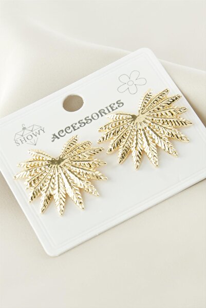 Generic Brand Leaf Metal Earrings