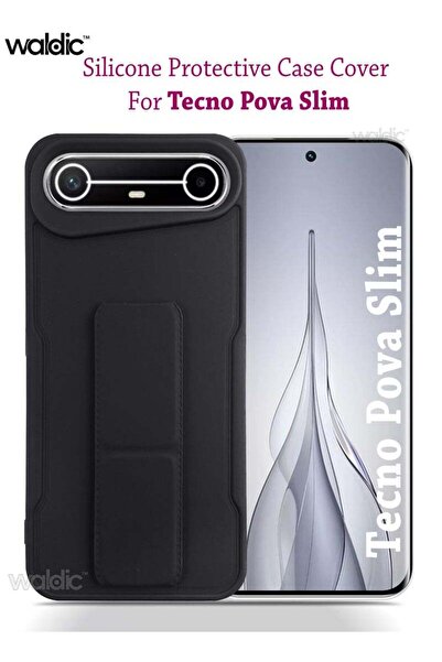 Generic غطاء حماية خلفي من السيليكون الفاخر لهاتف تكنو بوفا سليم - أسود