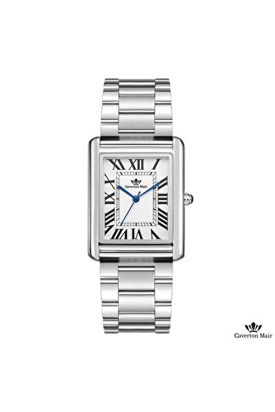 Caverton Mair Caverton Mayer watch with a white dial and steel strap