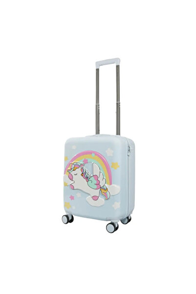 ELLA Icon Travel Unicorn Girls Trolley, ABS/PC, 50x35x23 cm, Blue