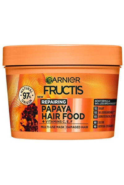 Garnier Fructis Fructis Papaya Hair Food Mască reparatoare 3 în 1 pentru păr ...