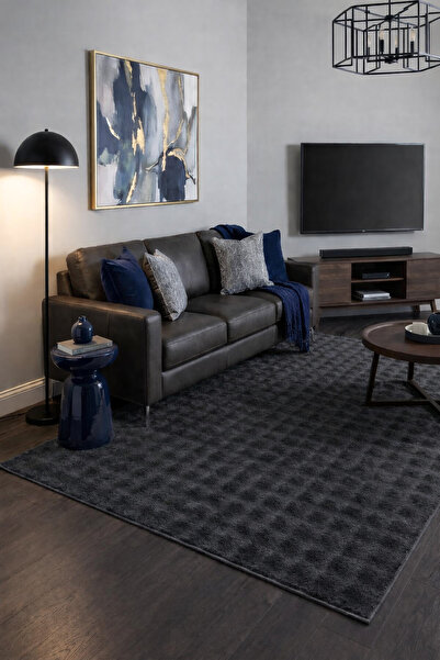 ALgorand Home Anthracite Soft Bubble Non-Slip Special Base Plush Carpet Runner