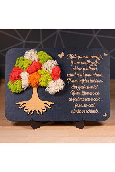 Creators of Crafts Lichen tree of life gift for aunt 20x15cm