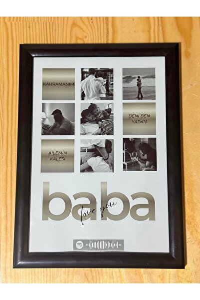 Daynav Kişiye Özel Fotoğraflı A4 Çerçeveli Spotify Konsept Tablo – Şarkılı & ...