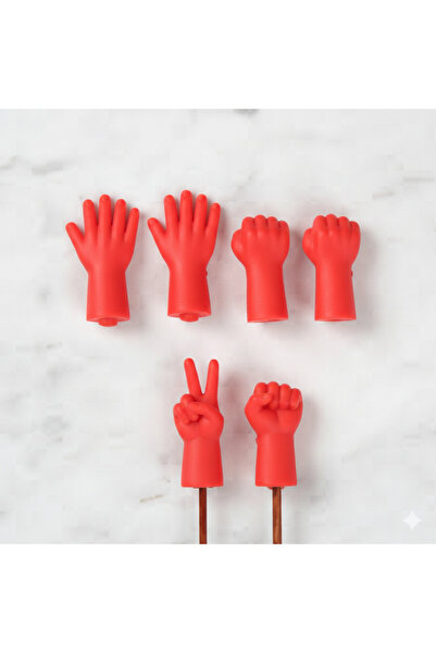iğne izi Skewer Tip Protector 6-Pack Red