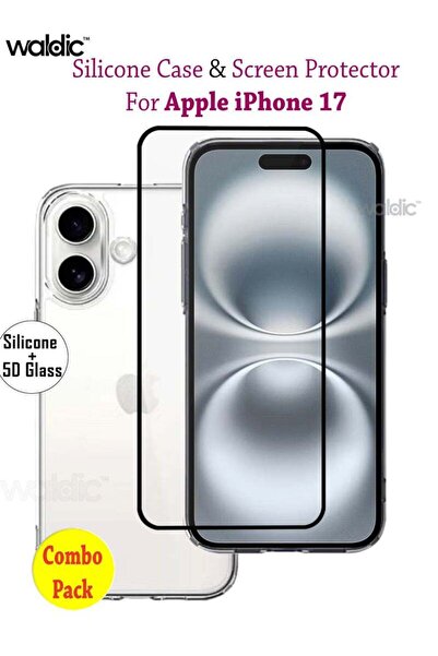 Generic COMBO OFFER Apple iPhone 17 Silicone Case with Tempered Screen Protector