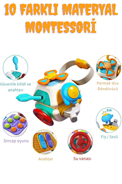 welcomein Oyuncak Montessori DuyusalEğitici Öğretici Eğlendirici 10'u 1 Arada...