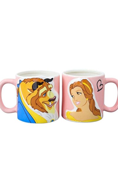 NATIONAL GIFT WORLD COMMERCIAL Beauty and the Beast Printed Ceramic Couples M...