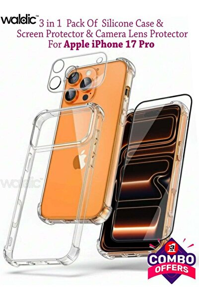 Generic واقي شاشة زجاجي للخصوصية وعدسة كاميرا لهاتف آيفون 17 برو من آبل - شفا...