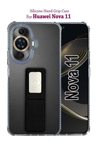 Generic Silicone Protective Hand Grip Case Cover For Huawei Nova 11 - Clear/B...