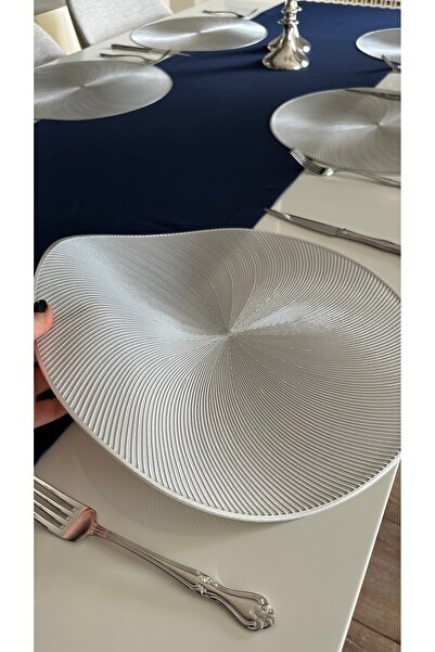 Decamor home 6 штук Легко миються Срібні американські сервірувальні тарілки