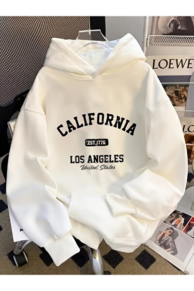 Deocept California Los Angeles Printed Oversize Unisex Women/Men Hooded Sweat...
