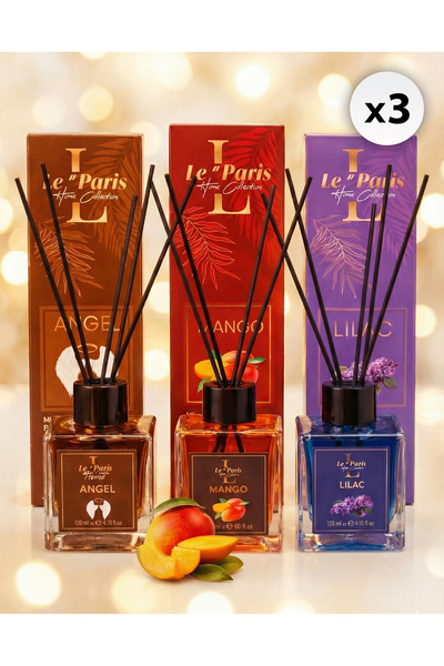 LE PARİS Odorizant de cameră cu bețișoare 120ml x3 - Angel - Mango - Liliac