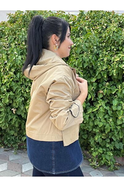 PatutA ButiK Jean Detaylı Tasarım Trençkot