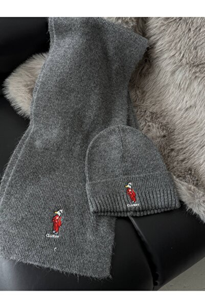 codudem Premium Woven Rl Brand Model Scarf Beanie Set
